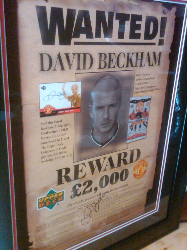 Beckham Autographed Bounty Poster