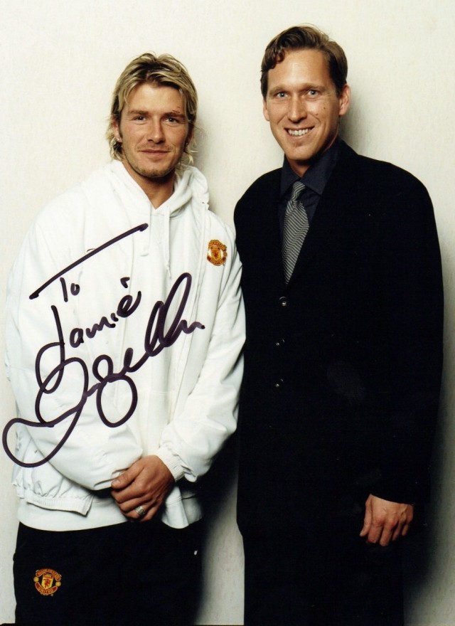 David Beckham and the author